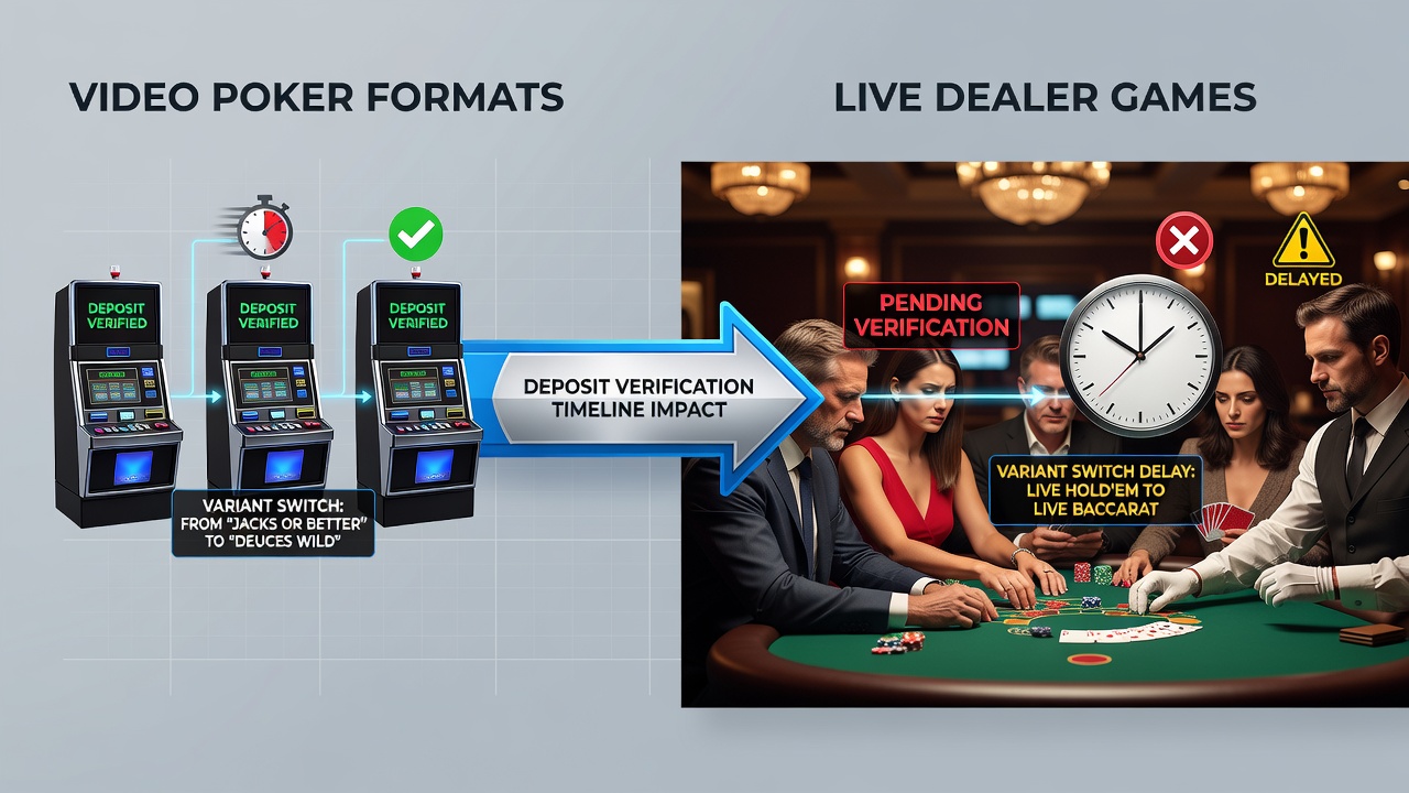 Close-up of a portable device screen showing live blackjack table with deposit status overlay